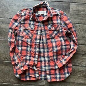 Tucker+Tate Boys Button Down Plaid Dress Shirt - Size 7/8 (Small)